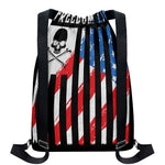 American Flag Freedom Life Print Drawstring Backpack