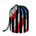 American Flag Freedom Life Print Drawstring Makeup Bag
