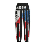 American Flag Freedom Life Print Fleece Lined Knit Pants