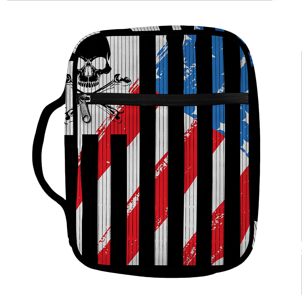 American Flag Freedom Life Print Front Pocket Bible Bag