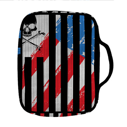 American Flag Freedom Life Print Front Pocket Bible Bag