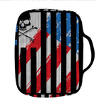 American Flag Freedom Life Print Front Pocket Bible Bag