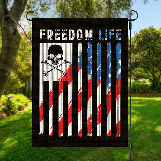 American Flag Freedom Life Print Garden Flag