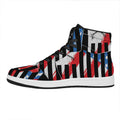 American Flag Freedom Life Print High Top Leather Sneakers