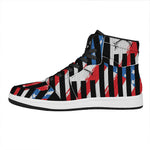 American Flag Freedom Life Print High Top Leather Sneakers