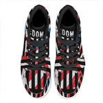 American Flag Freedom Life Print High Top Leather Sneakers