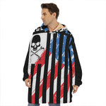American Flag Freedom Life Print Hoodie Blanket