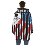 American Flag Freedom Life Print Hoodie Blanket