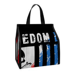 American Flag Freedom Life Print Insulated Lunch Tote