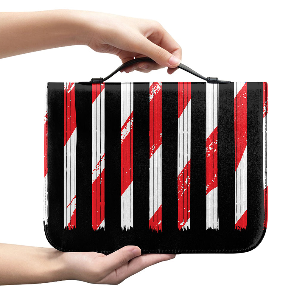 American Flag Freedom Life Print Leather Bible Cover
