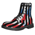 American Flag Freedom Life Print Lace-Up Boots