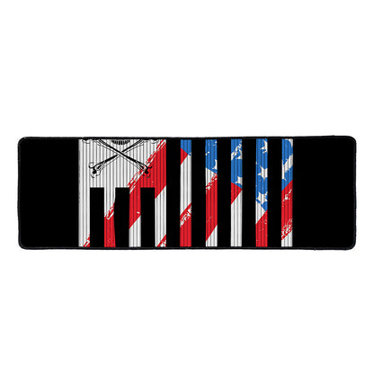 American Flag Freedom Life Print Long Kitchen Mat