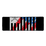 American Flag Freedom Life Print Long Kitchen Mat