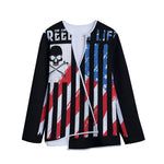 American Flag Freedom Life Print Long Sleeve Short Coat