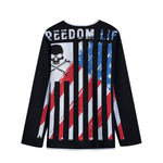 American Flag Freedom Life Print Long Sleeve Short Coat