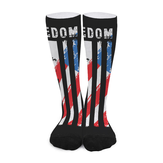 American Flag Freedom Life Print Long Socks