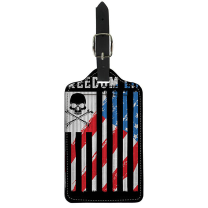 American Flag Freedom Life Print Luggage Tag