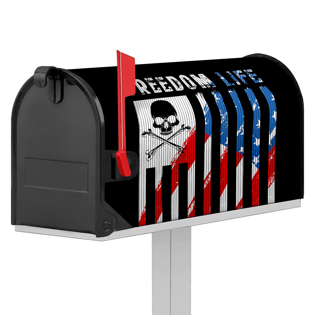 American Flag Freedom Life Print Mailbox Cover