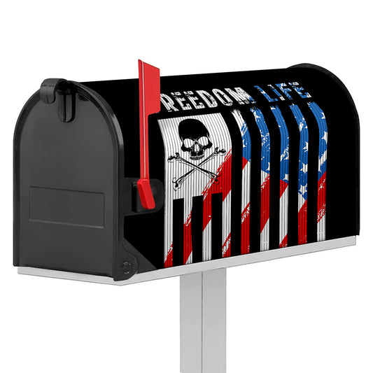 American Flag Freedom Life Print Mailbox Cover