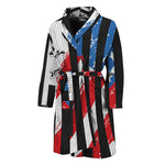 American Flag Freedom Life Print Men's Bathrobe