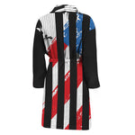 American Flag Freedom Life Print Men's Bathrobe