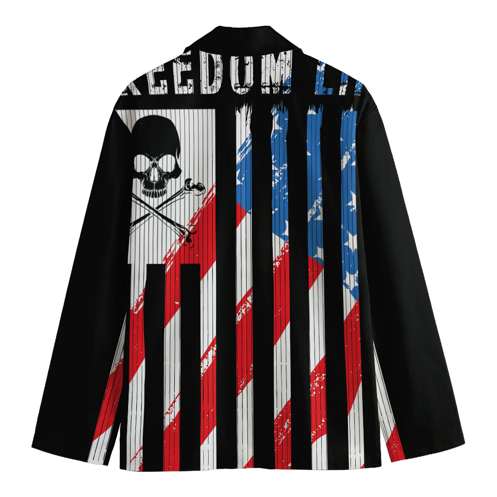 American Flag Freedom Life Print Men's Blazer