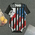 American Flag Freedom Life Print Men's Bodysuit