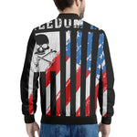 American Flag Freedom Life Print Men's Bomber Jacket