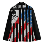 American Flag Freedom Life Print Men's Cotton Blazer