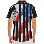 American Flag Freedom Life Print Men's Deep V-Neck Shirt