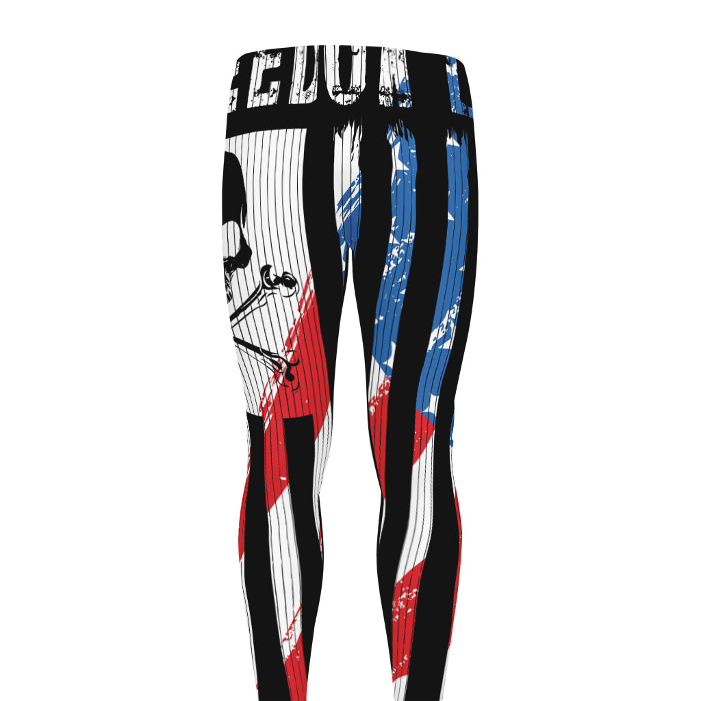American Flag Freedom Life Print Men's leggings
