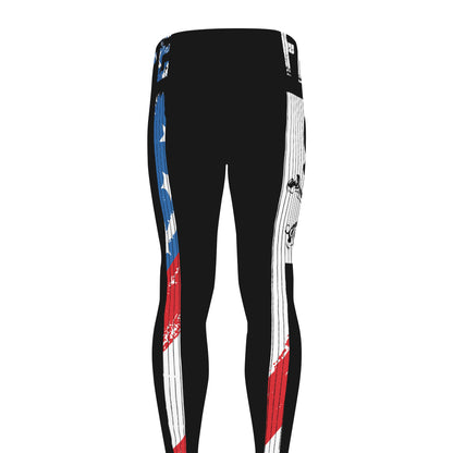 American Flag Freedom Life Print Men's leggings