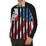 American Flag Freedom Life Print Men's Long Sleeve Rash Guard