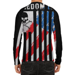 American Flag Freedom Life Print Men's Long Sleeve Rash Guard