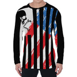 American Flag Freedom Life Print Men's Long Sleeve T-Shirt