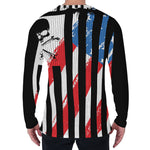 American Flag Freedom Life Print Men's Long Sleeve T-Shirt