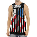 American Flag Freedom Life Print Men's Muscle Tank Top