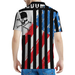 American Flag Freedom Life Print Men's Polo Shirt