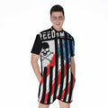 American Flag Freedom Life Print Men's Romper
