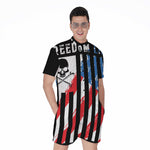 American Flag Freedom Life Print Men's Rompers