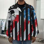 American Flag Freedom Life Print Men's Shirt Jacket
