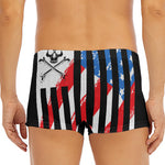 American Flag Freedom Life Print Men's Short Boxer Briefs