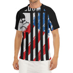 American Flag Freedom Life Print Men's Short Sleeve Rash Guard