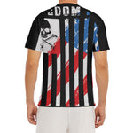 American Flag Freedom Life Print Men's Short Sleeve Rash Guard