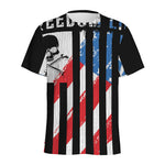 American Flag Freedom Life Print Men's Sports T-Shirt