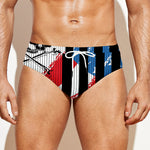 American Flag Freedom Life Print Men's Swim Briefs