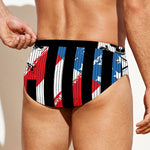 American Flag Freedom Life Print Men's Swim Briefs