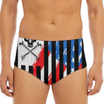 American Flag Freedom Life Print Men's Triangle Swim Briefs