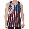 American Flag Freedom Life Print Men's Velvet Tank Top