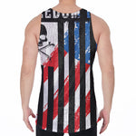 American Flag Freedom Life Print Men's Velvet Tank Top